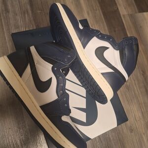Nike Kids Navy and White Sneakers